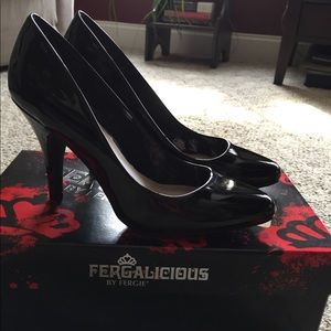 Patent leather pumps