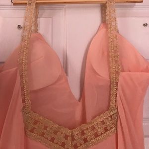Baby Pink Long Dress, Custom Made