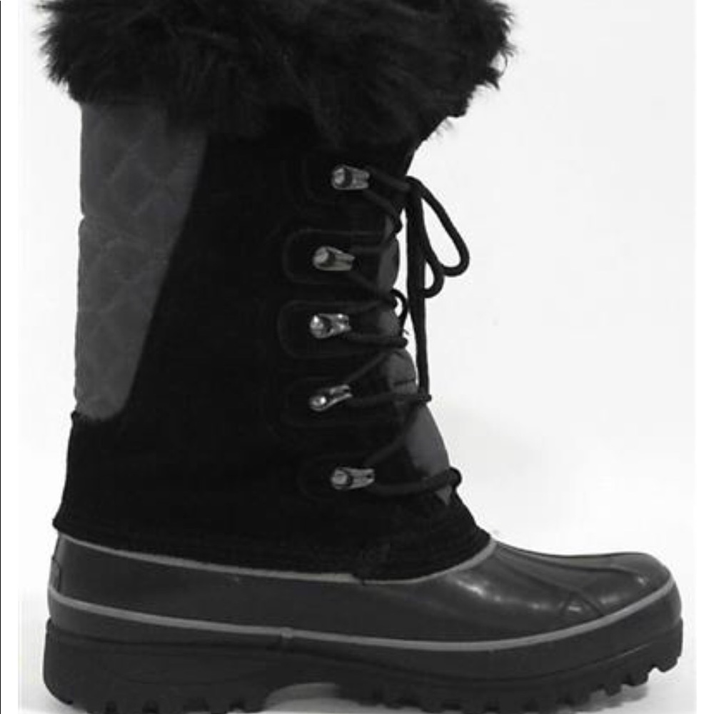 NWOT Khombu Waterproof Black & Grey Boots