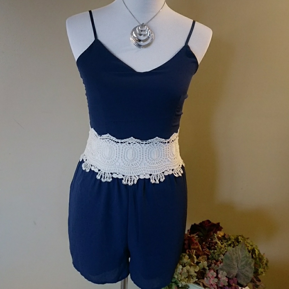 Adorable Navy Blue Romper