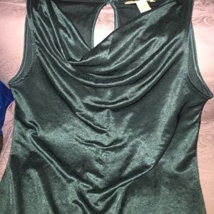 4 for $25 Shiny dark green sleeveless top new