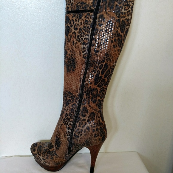 Leopard Knee Boot - Picture 5 of 8