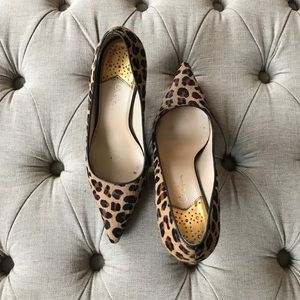 Cole Haan calf hair leopard pump