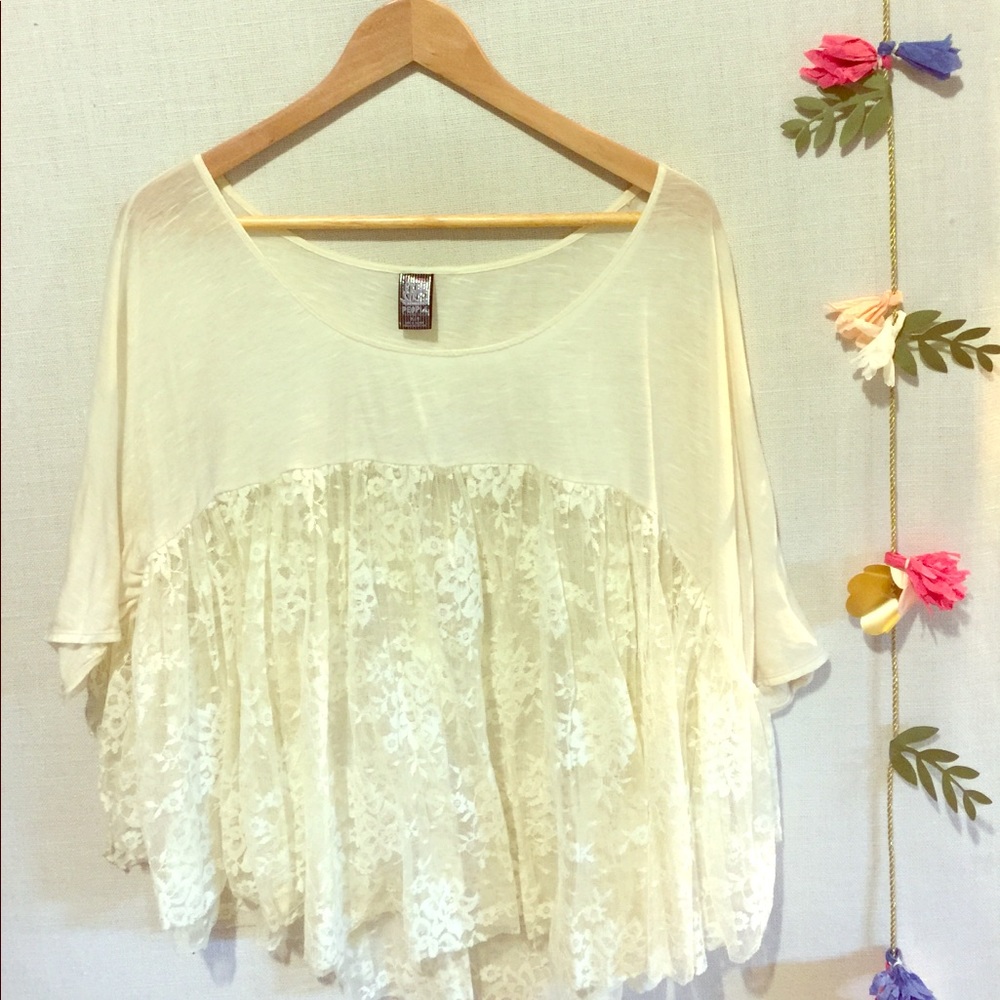 Free People lace tunic top