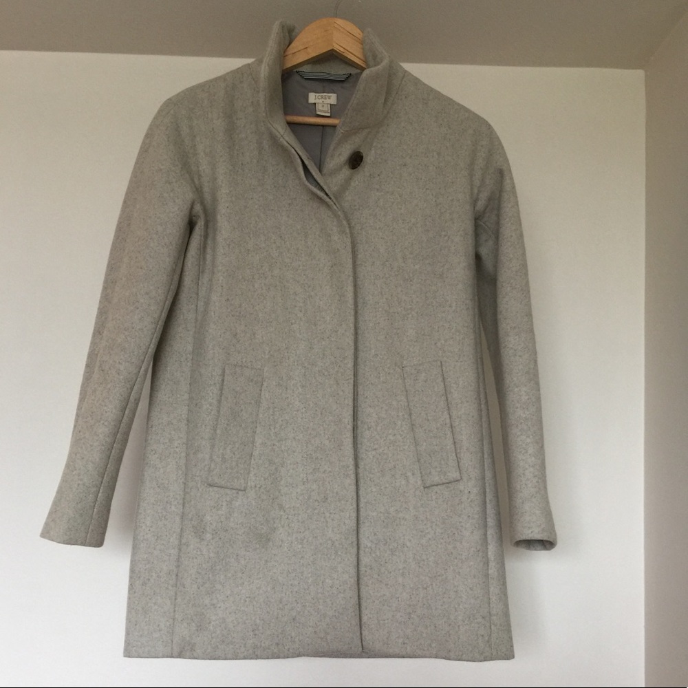 J. Crew factory button up grey peacoat
