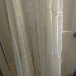 Long cream cotton dress Md