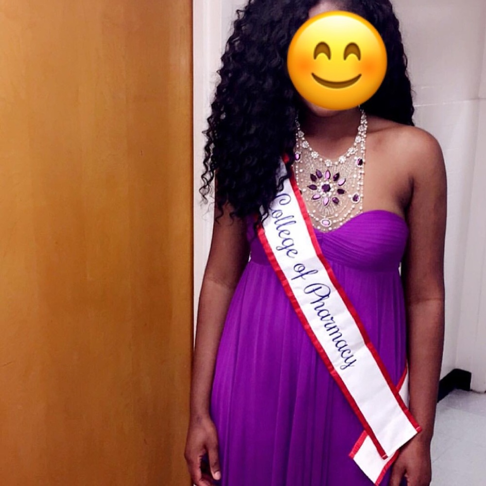 Adrianna Papell purple dinner dress with Sequin