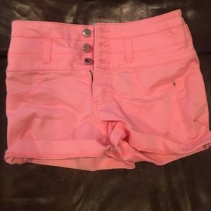 Charlotte Russe Refuge hot pink shorts.