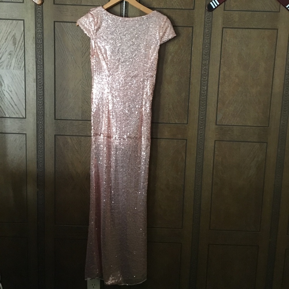 Rose gold evening gown