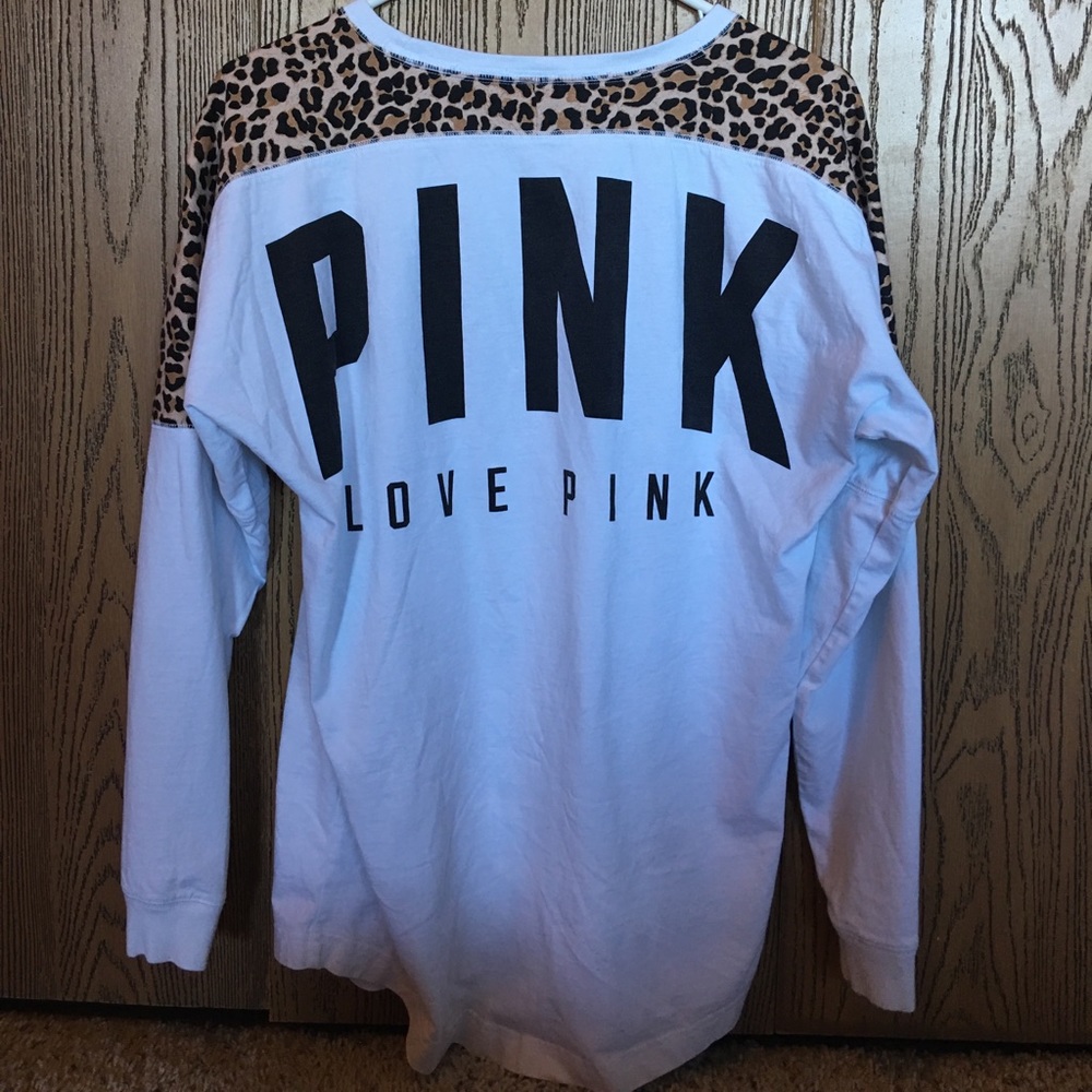 RARE PINK Cheetah Varsity Crew