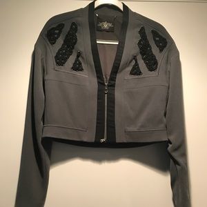 Rachel Roy: Crop Jacket, Size: M, Color: Charcoal