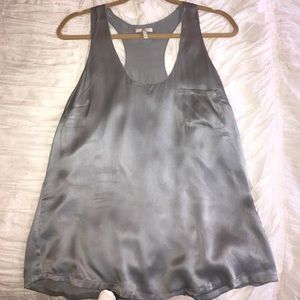 Joie 100% silk silver tank