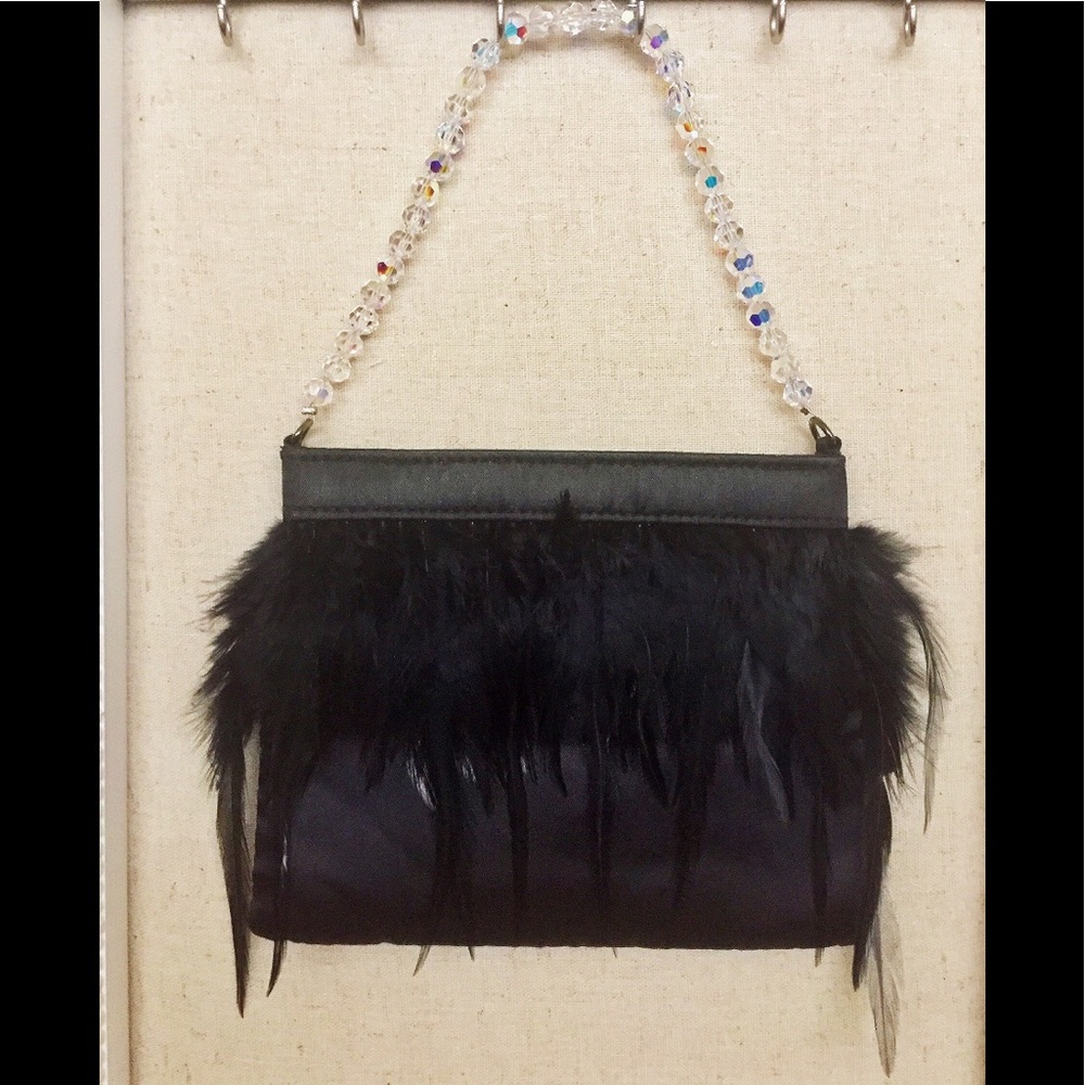 Black vintage wristlet