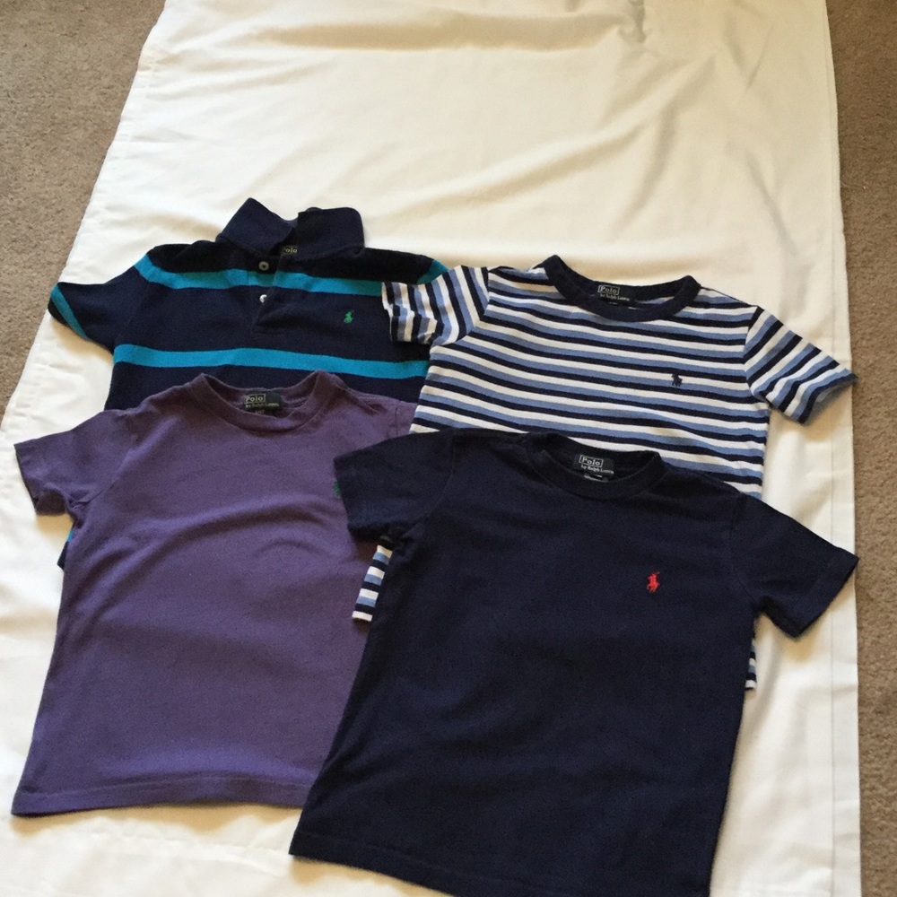 Four polo shirts