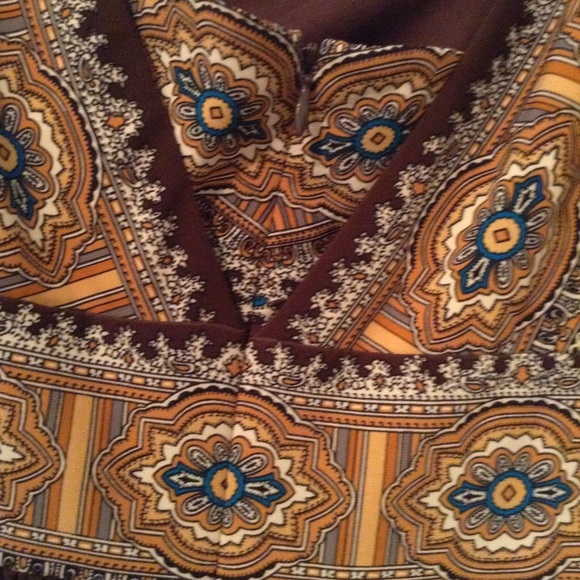 DRESS HIPPY CHIC GEOMETRIC MADRAS DRESS - Picture 7 of 7