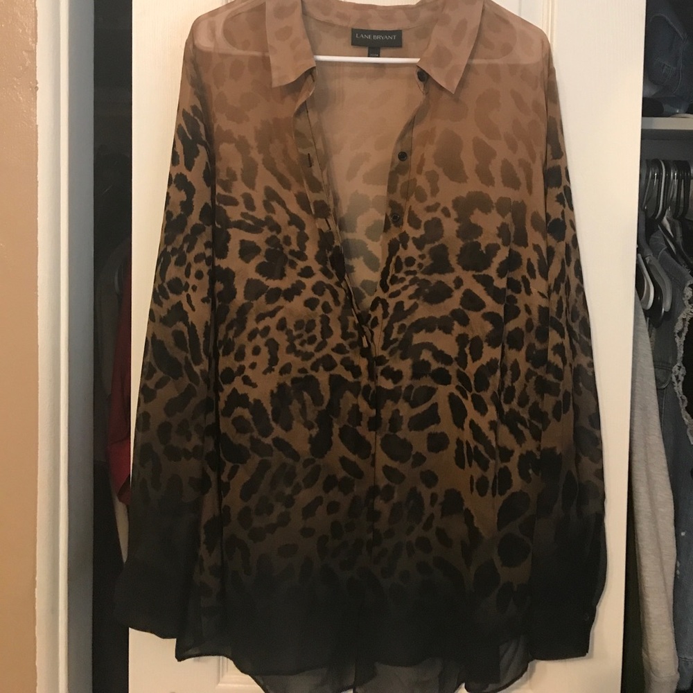 Lane bryant cheetah print top size 22/24