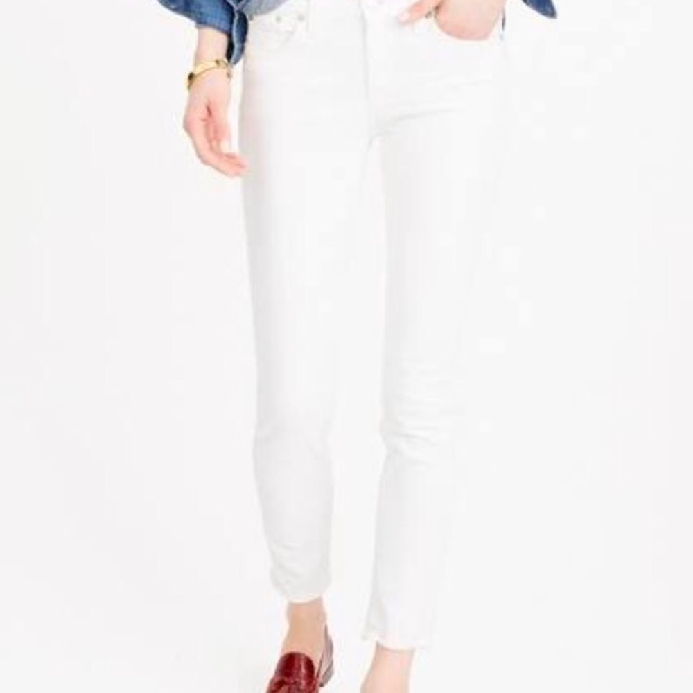 JCREW cropped matchstick skinny pant in white