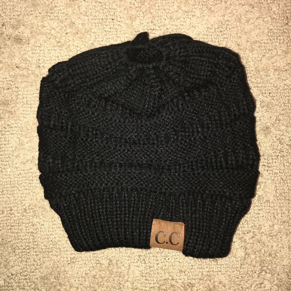 C.C Messy Bun Beanie NWT