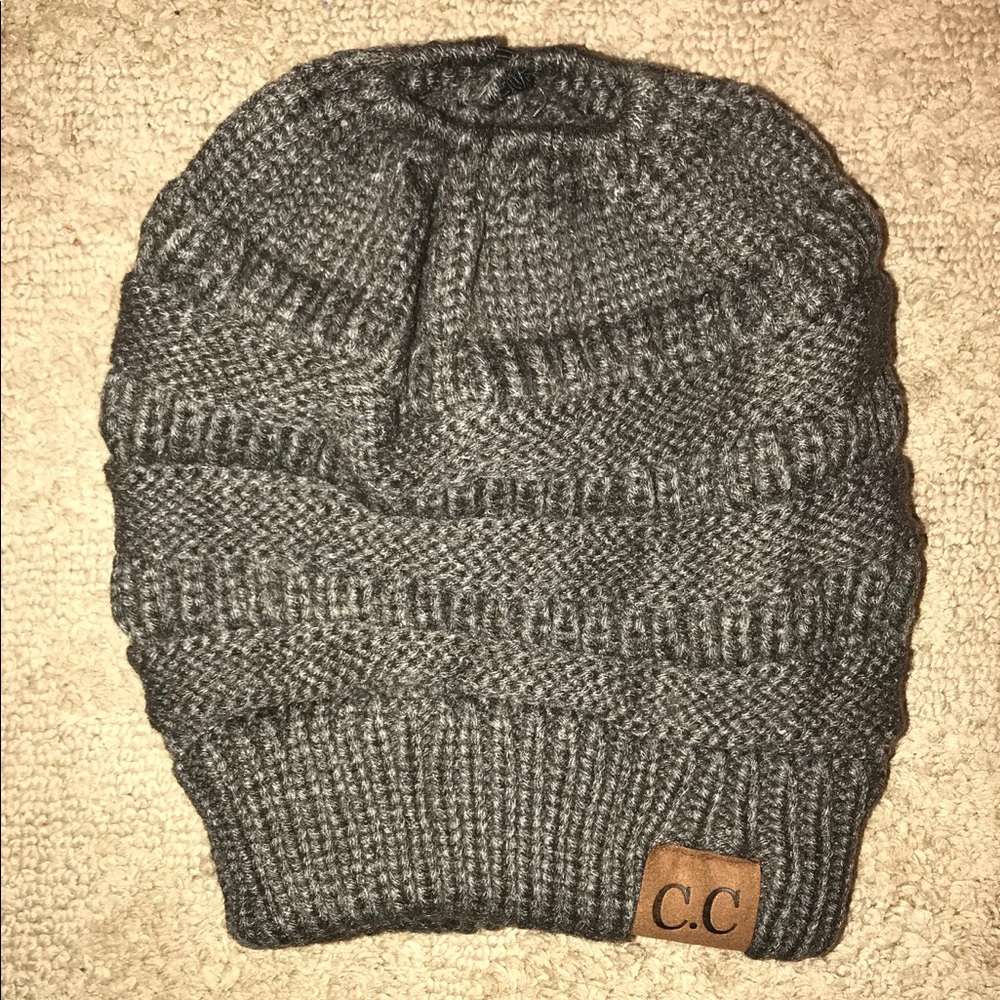 C.C Messy Bun Beanie NWT