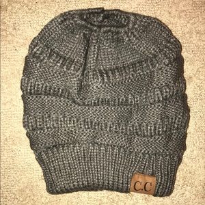 C.C Messy Bun Beanie NWT