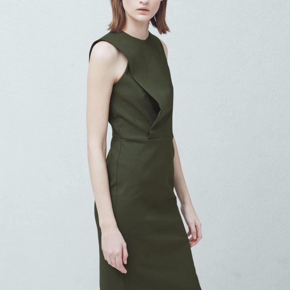 Olive green Mango dress, NWT!