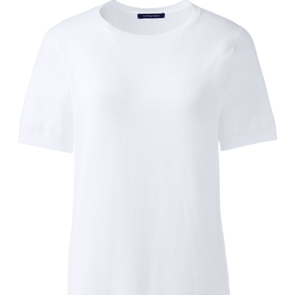 NWT Lands End White Sweater Size XS