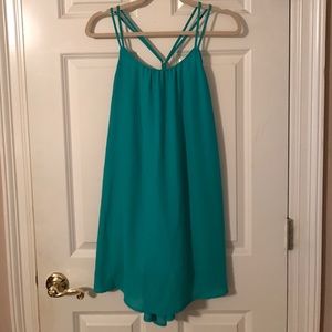 teal strappy sundress