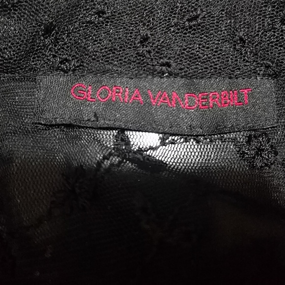 Vanderbilt Black Lace Transparent Long Sleeve Top - Picture 5 of 5