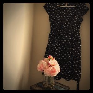 Black and white print dress