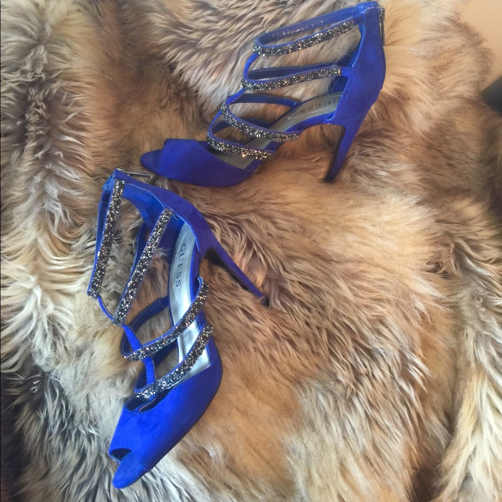 HOLIDAY SALE Guess Holiday Stilettos! Royal Blue!