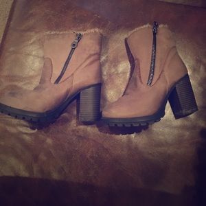 Target Mossimo zip up ankle boots
