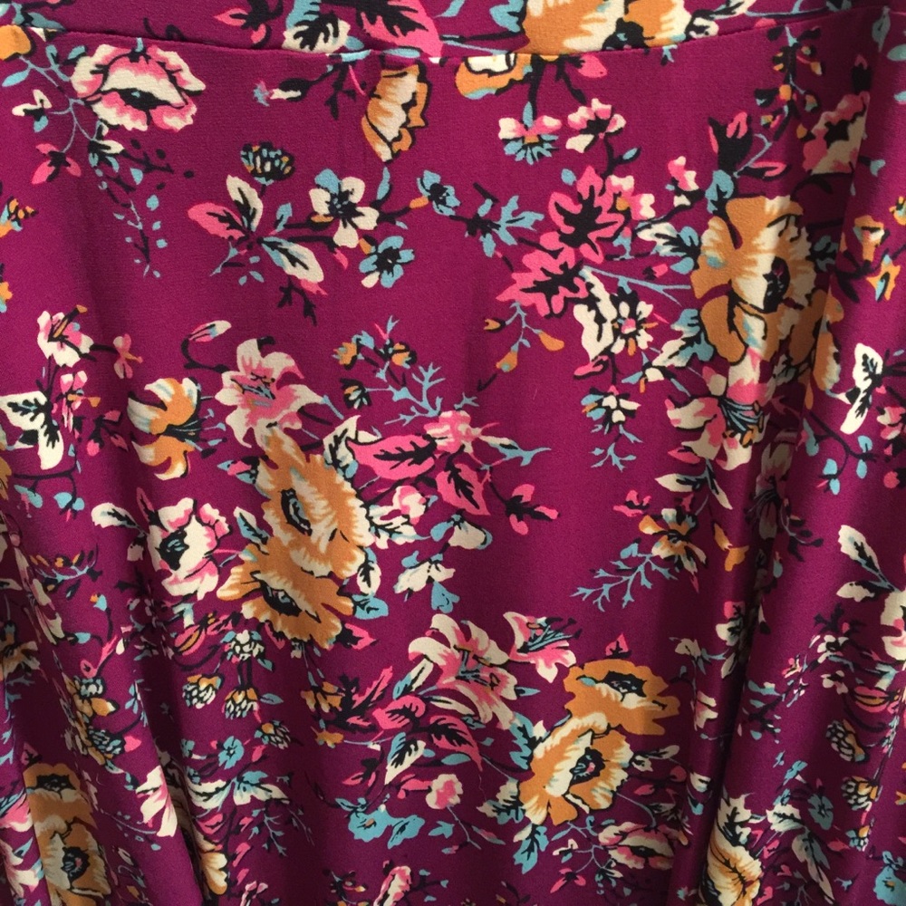 Lularoe Maxi NWOT XXS purple w/ flowers