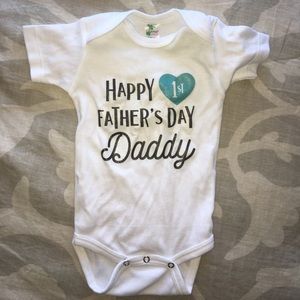 Happy 1st Father's Day Onesie