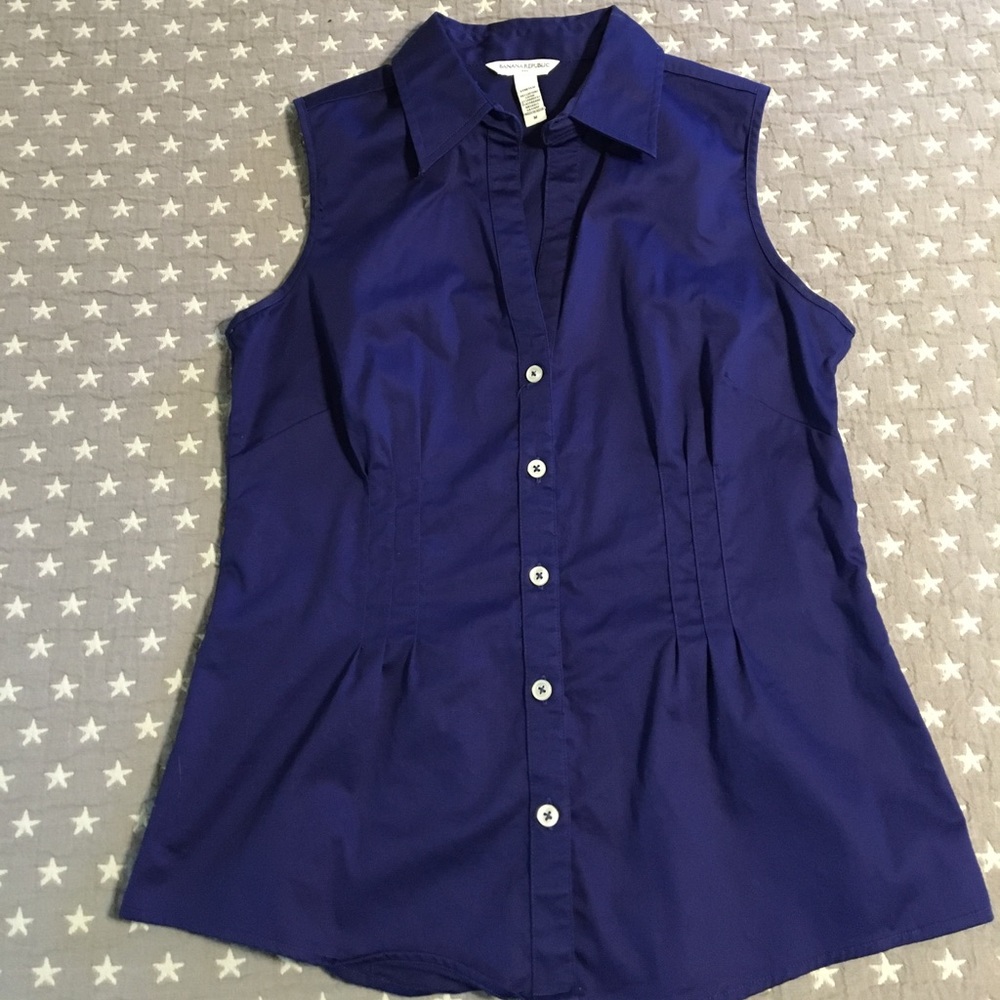 Royal Blue Sleeveless Blouse