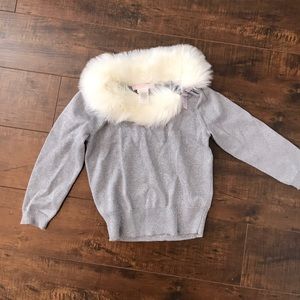 Janie and Jack faux fur winter sweater