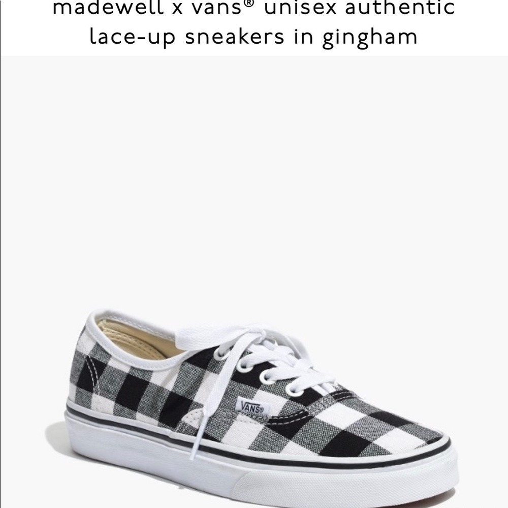 Madewell x Vans exclusive lace up gingham