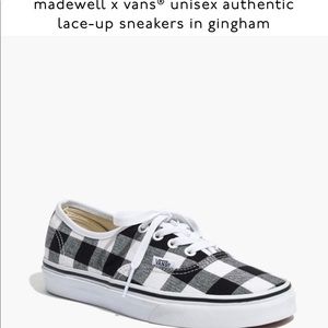 Madewell x Vans exclusive lace up gingham