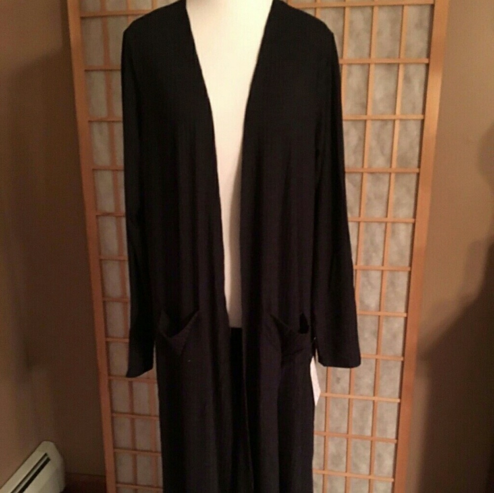Lularoe NEW SOLID BLACK Sarah duster cardigan