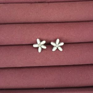 Brighton white daisy earrings