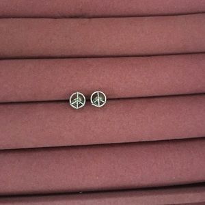 Lucky Brand peace sign earrings