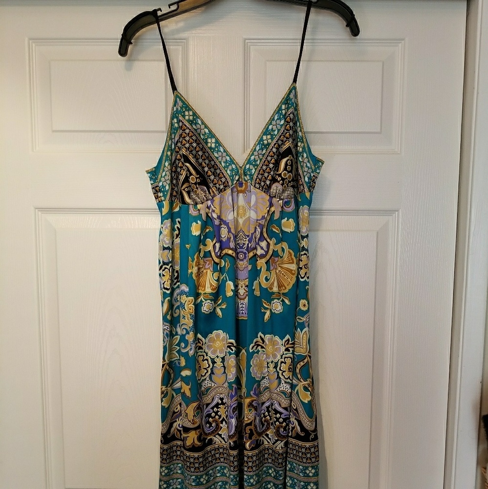 Beige by ECI silk slip dress