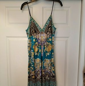 Beige by ECI silk slip dress