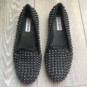 Steve Madden STUDLYY Studded Flats black 6.5