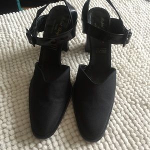 Robert Clergerie black heels with ankle stripe