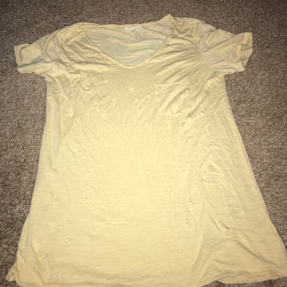 Gilded Intent Hole v neck top