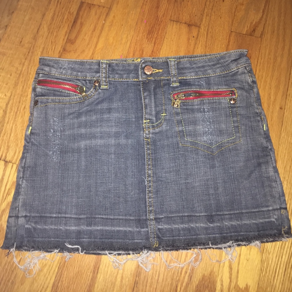 Denim mini skirt