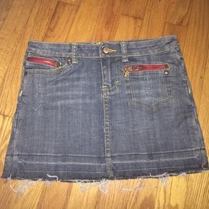 Denim mini skirt