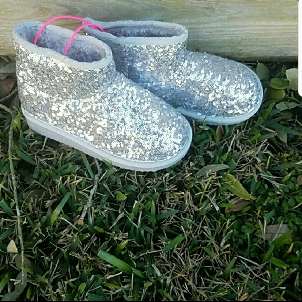 🆕Aeropostale Girls Sequin Sherpa Boots - Picture 7 of 7