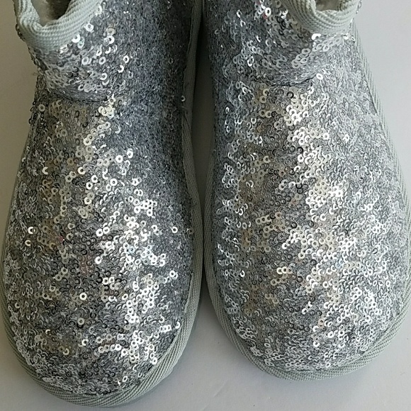 NWT Aeropostale Girls Sequin Sherpa Boots - Picture 5 of 7