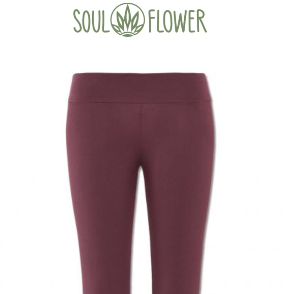 Soul Flower Organic Maroon Cropped Leggings